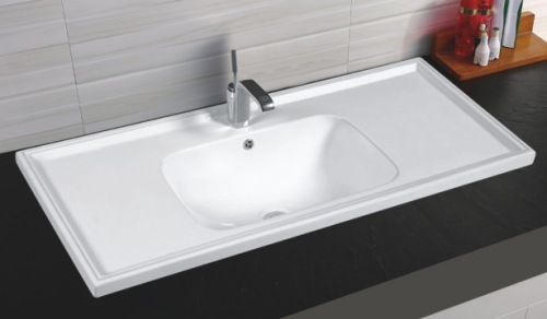 Раковина из санфаянса Gid Simple-N 71132 61х47 встраиваемая цвет белый глянцевый 1 отверстие под смеситель