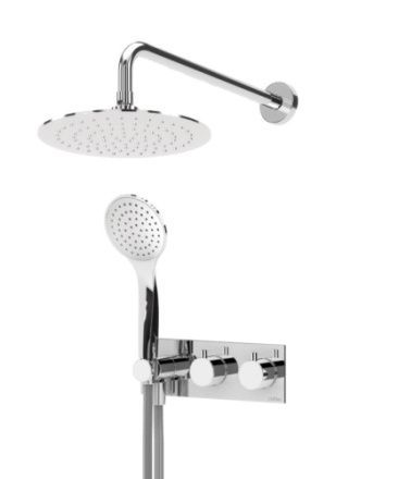 Душевая система Cezares CZR CZR-B-VDIM-T-NOP встраиваемая в стену цвет черный с термостатом