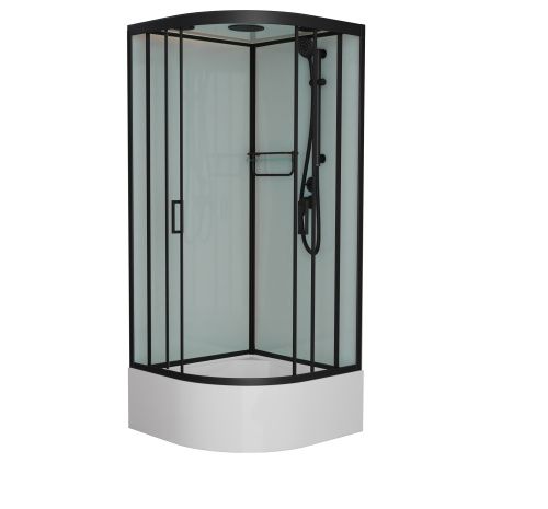 Душевая кабина Frank 149009 100х100 четверть круга с крышей ориентация универсальная