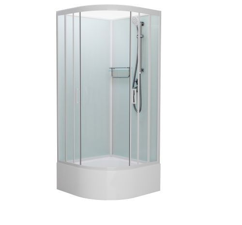 Душевая кабина Frank 132009 90х90 четверть круга без крыши ориентация универсальная