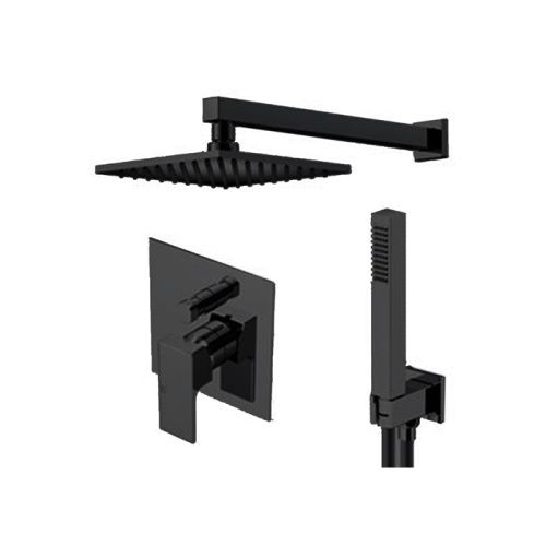 Душевой гарнитур Gattoni Kubik 2590/25NO (ст. арт. KTQ15/PDNO) настенный черный