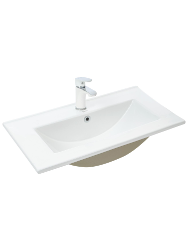 Раковина из сантехнического фаянса WeltWasser WW SK 10000005583 40 см встраиваемая цвет белый 1 отверстие под смеситель