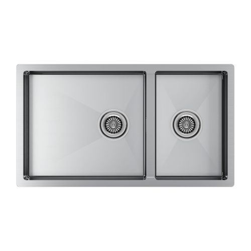 Кухонная мойка Paulmark GERBERG 78/2S UNI PM227844-BS 45х40 цвет серый поверхность брашированная