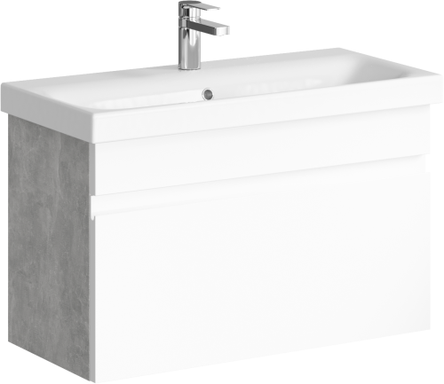 Тумба под раковину Aqwella Y SRT0108BS 80х40 подвесная цвет серый