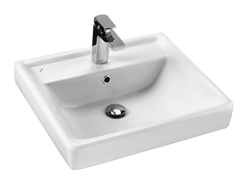 Раковина мебельная керамическая Santek Тигода 55 1.WH30.2.126 60х50 накладная цвет белый 1 отверстие под смеситель