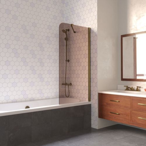 Душевая шторка на ванну Vegas-Glass EV LUX ST EV LUX ST 76 05 05 R 75х150 стекло тонированное профиль бронза ориентация правая