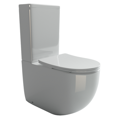 Унитаз напольный с бачком Ceramica Nova METROPOL CN4001 белый с сиденьем микролифт безободковый душевой смыв