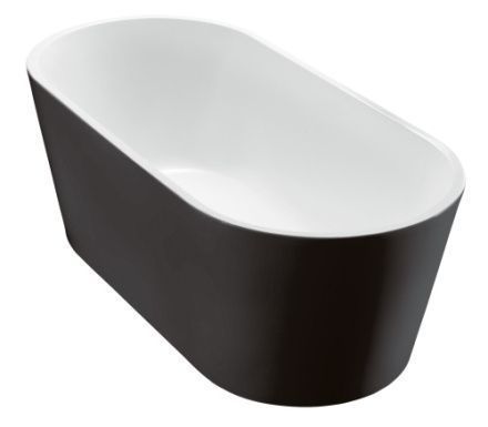 Ванна акриловая BelBagno BB71-1800-NERO-W0 180х80 отдельностоящая овальная с ножками