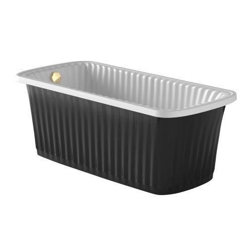 Ванна из искусственного камня Migliore OLIVIA PANELLO 24266 175х80 отдельностоящая прямоугольная с ножками