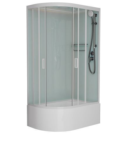 Душевая кабина Frank 137009 120х80 асимметричная с крышей ориентация правая