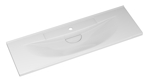 Раковина мебельная из искусственного камня Misty EVVA 120 Р-Евв14120-Д 120х40 накладная цвет белый