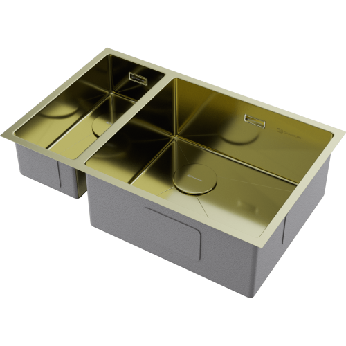 Кухонная мойка Omoikiri Taki 69-2-U/IF-R Side 4993184 70х45 цвет золото поверхность матовая