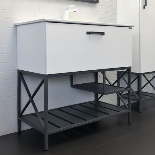 Тумба с раковиной Comforty Бредфорд 00-00009955CF 90х50 напольная цвет белый