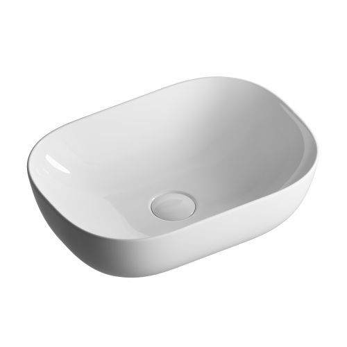 Раковина из сантехнического фаянса Grossman Style GR-3051 50х30 накладная цвет белый без отверстий под смеситель