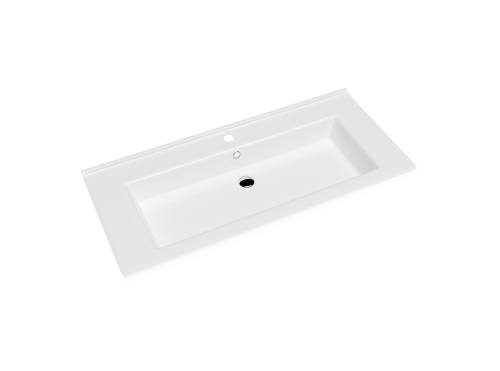 Раковина из сантехнического фарфора Kirovit Оскар Вн Крв36 110х50 накладная цвет белый