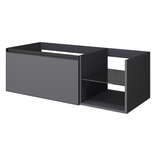 Тумба под раковину Armadi Art Quatro 790-M6-120-A-A 120х50 подвесная цвет черный
