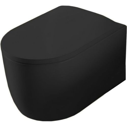 Чаша унитаза подвесная Artceram Monet MNV001 17 00 цвет черный без сиденья каскадный смыв