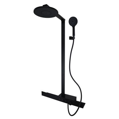 Душевая стойка Azario Deepsea AZ-679008DB9PA настенная цвет черный с термостатом