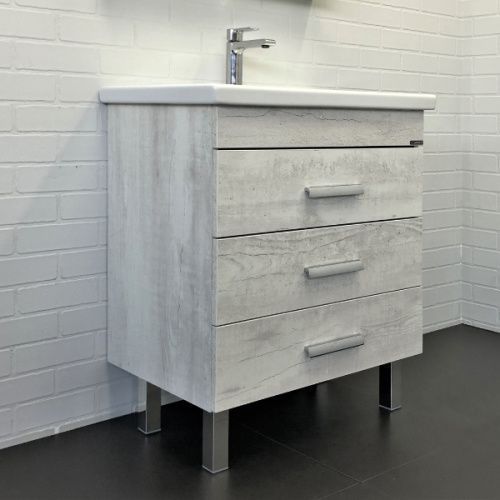 Тумба с раковиной Comforty Никосия 00-00005793CF 70х50 напольная цвет серый