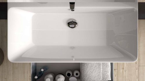 Раковина керамическая IBX Round PARIS080 80х50 встраиваемая цвет белый 1 отверстие под смеситель