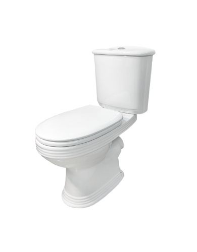 Унитаз напольный с бачком Creo Сeramique MARSEILLE COMBO-MA1002 белый с сиденьем с микролифт душевой смыв