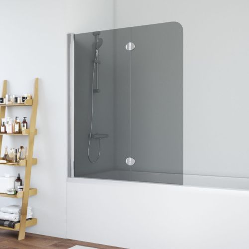 Душевая шторка на ванну Vegas-Glass E2V+E2V NOVO E2V 120 08 07 L 120х140 стекло тонированное профиль хром ориентация левая