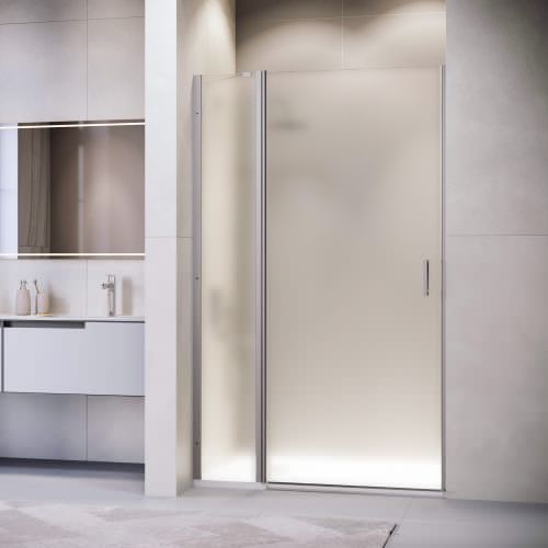 Душевая дверь RGW Leipzig 351200411-210 110х195 стекло матовое профиль сатин