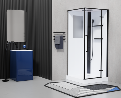 Душевая кабина Esbano MUSE ESKM90QDR 90х90 квадратная с крышей ориентация правая