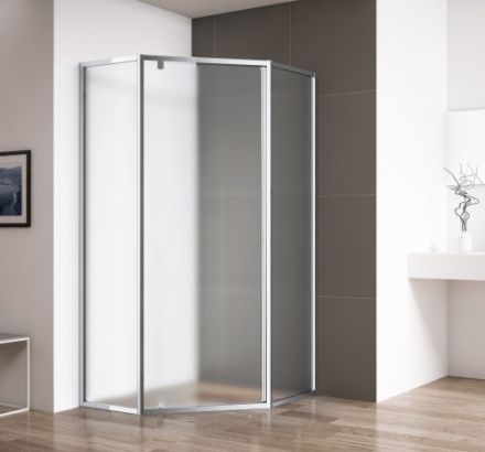 Душевой уголок Cezares ECO ECO-O-P-1-100-P-Cr 100х100 стекло рифленое профиль хром без поддона