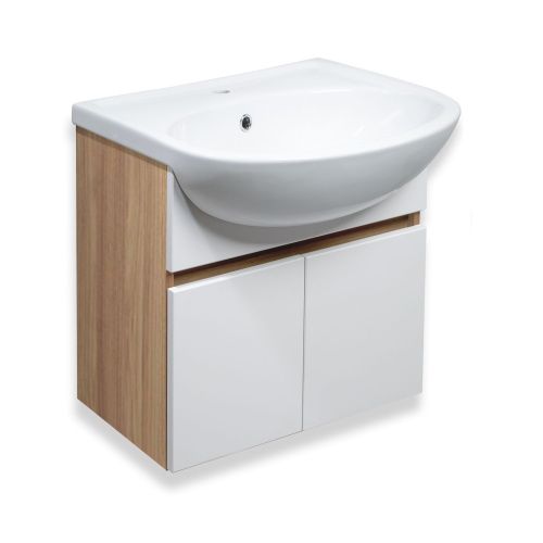 Тумба под раковину Runo ЛАДА 00-00004578 60х30 подвесная цвет белый