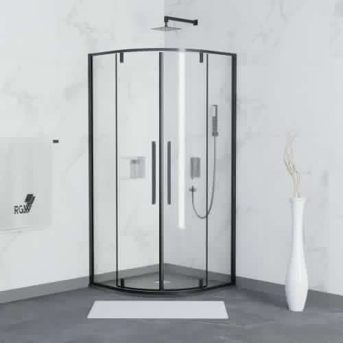 Душевой уголок RGW Stilvoll 06325300-14 100х100 стекло прозрачное профиль черный без поддона