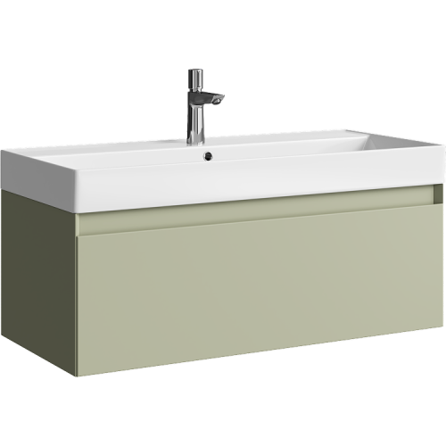 Тумба под раковину Aqwella Y GE01101SH 100х50 подвесная цвет зеленый
