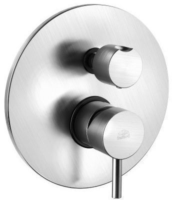 Смеситель для ванны Paffoni Stick SK019ST встраиваемый в стену нержавеющая сталь