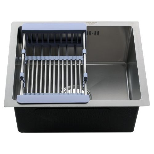 Кухонная мойка Melana ProfLine H4538 сатин 45х40 цвет серый поверхность полированная