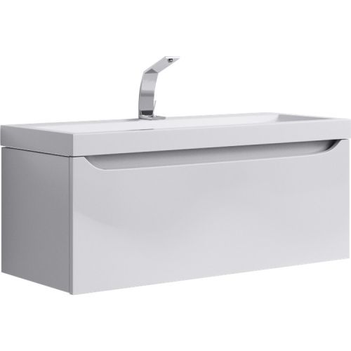 Тумба под раковину Aqwella Y Ver.01.10/W 100х40 подвесная цвет белый