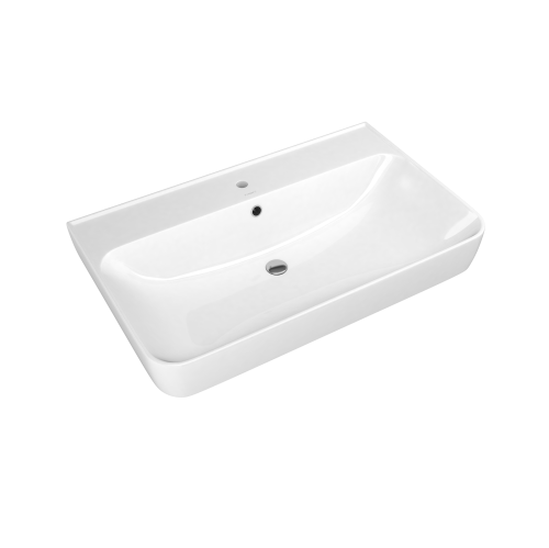 Раковина из сантехнического фарфора Kirovit Олимпия Вн Крв18 80х50 накладная цвет белый