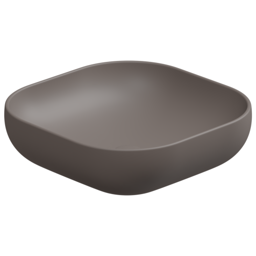 Раковина керамическая GSG Ceramic Design Easy EALAVQU45029 50х50 накладная цвет коричневый без отверстий под смеситель