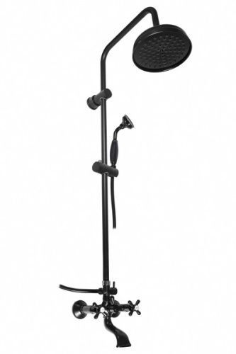 Смеситель для ванны и душа RavSlezak MORAVA RETRO MK159.5/3CMAT настенный черный