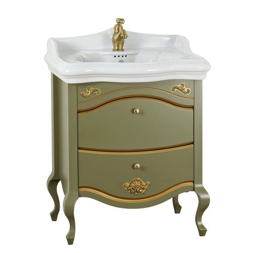 Тумба под раковину Migliore IMPERO 25980 70х50 напольная цвет зеленый