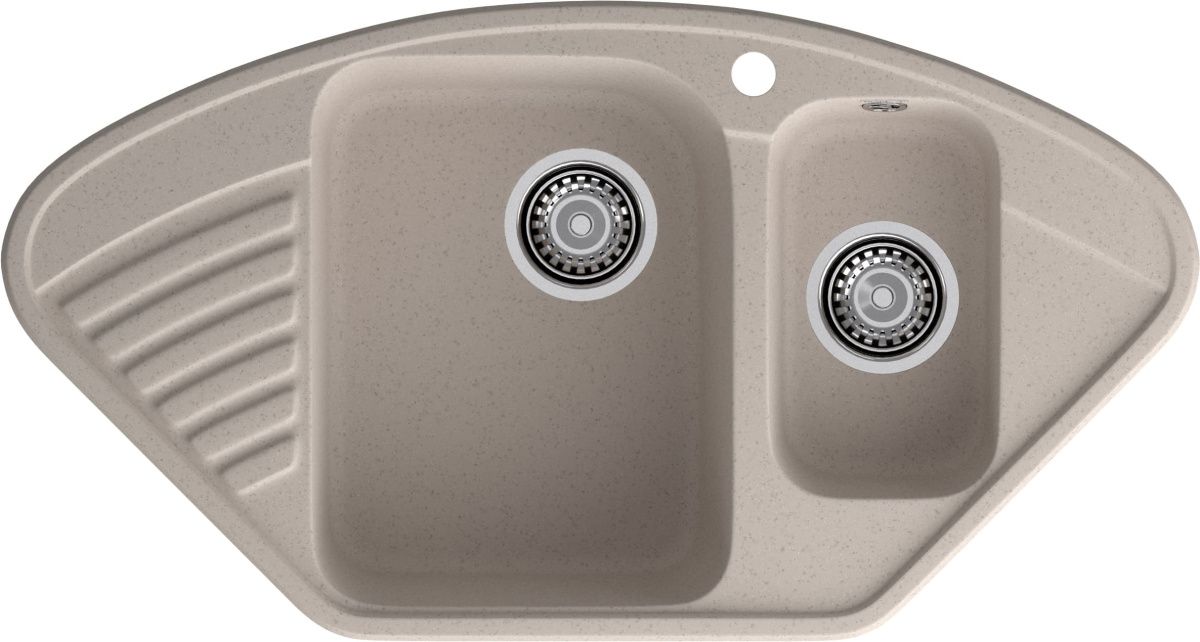 Кухонная мойка Granfest Quarz 14 песочный 95х50 цвет бежевый поверхность матовая
