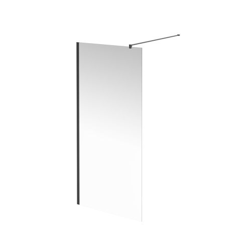 Душевая перегородка Kerama Marazzi VETRO VE.90.WI.BLK.M 90х195 стекло прозрачное профиль черный