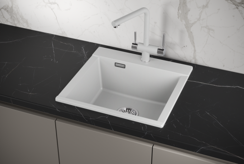 Кухонная мойка Granula 5201, АРКТИК 50х50 цвет белый поверхность матовая