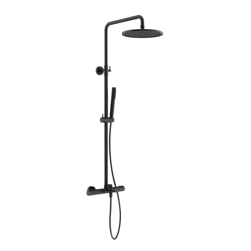 Душевая стойка Sancos Etna SC9008MB настенная цвет черный с термостатом