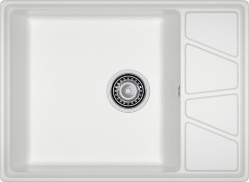 Кухонная мойка Granfest Vertex V-680L иней 70х50 цвет белый поверхность матовая