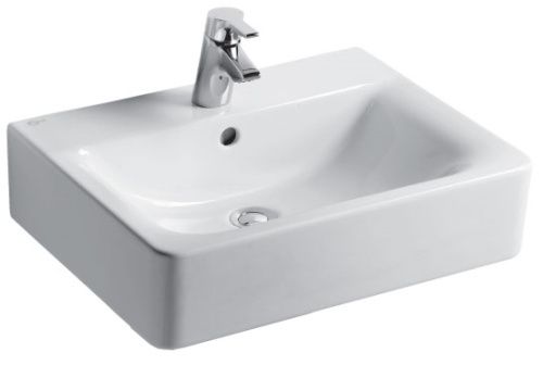 Раковина керамическая Ideal Standard CONNECT E794501 60х50 подвесная цвет белый 1 отверстие под смеситель