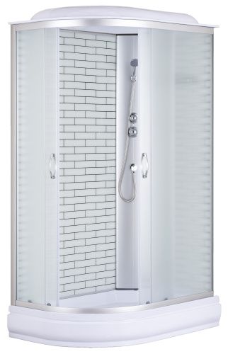 Душевая кабина Loranto CS-66120-20R FW 120 120х80 асимметричная с крышей ориентация правая