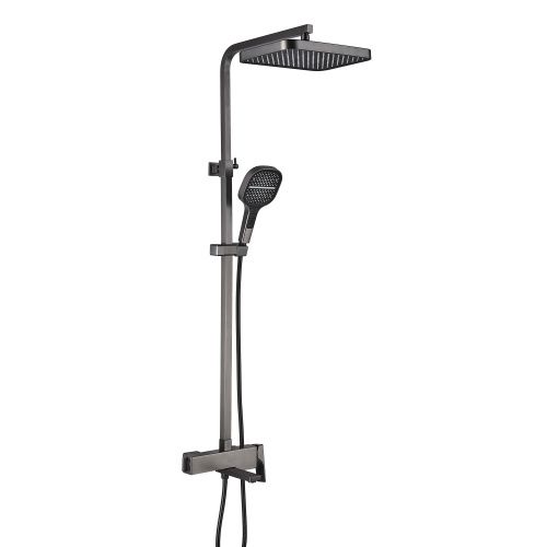 Душевая стойка Rose R1056T настенная цвет оружейная сталь