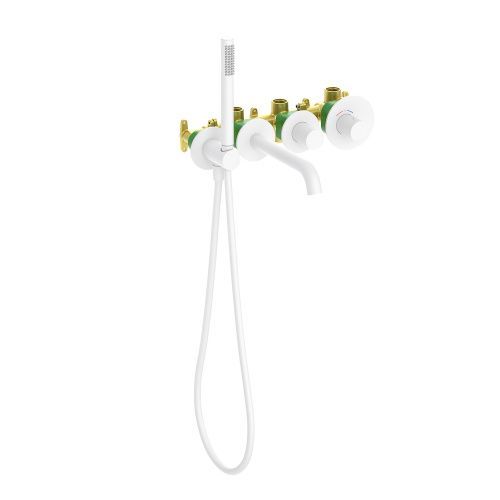 Смеситель для ванны и душа Timo Saona 2324/16YSM встраиваемый в стену белый