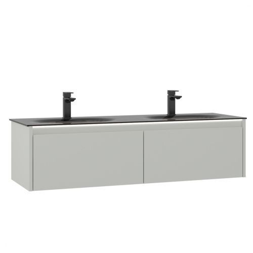 Тумба с раковиной Orka Lisbon 5001441 130х50 подвесная цвет серый/бежевый