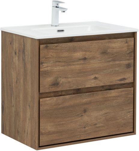 Тумба под раковину Aquanet Милан 00336378 70х50 подвесная цвет коричневый